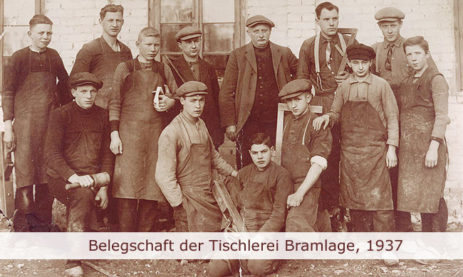 Belegschaft der Tischlerei Bramlage 1937
